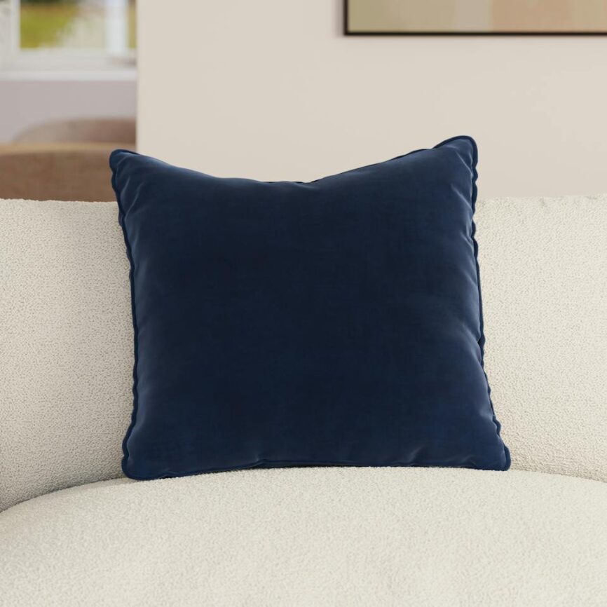 Lucca Velvet Pillow - Plush Cascadia Blue photo 1