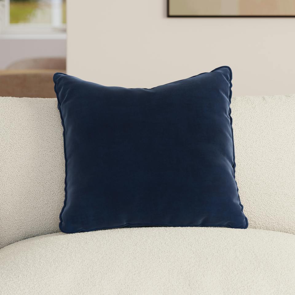 Lucca Velvet Pillow - Plush Cascadia Blue photo 1