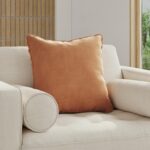 Lucca Velvet Pillow - Plush Pacific Rust