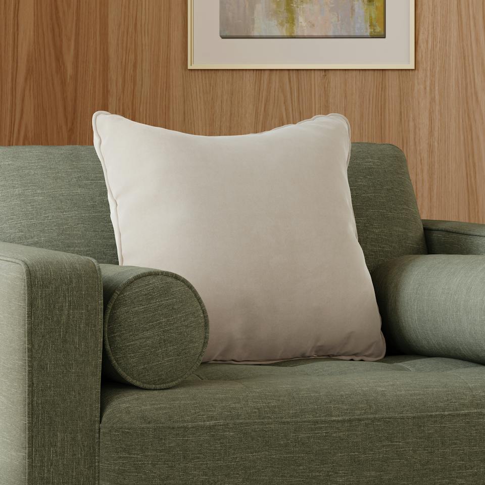 Lucca Velvet Pillow - Plush Pacific Taupe photo 1