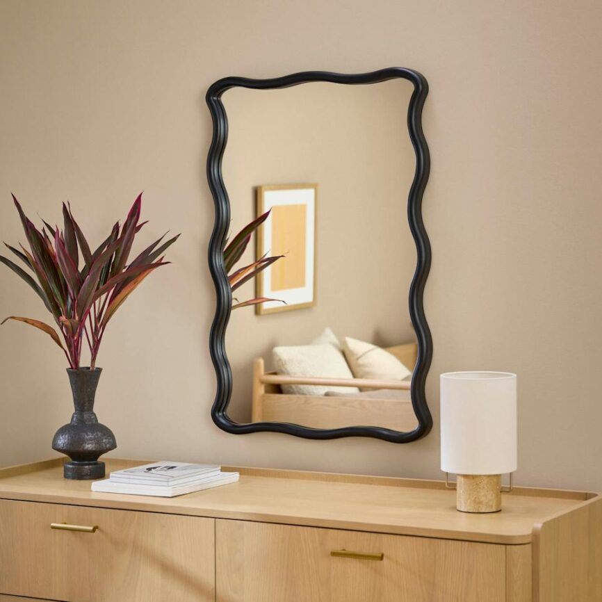 Alma Wall Mirror - Black photo 1