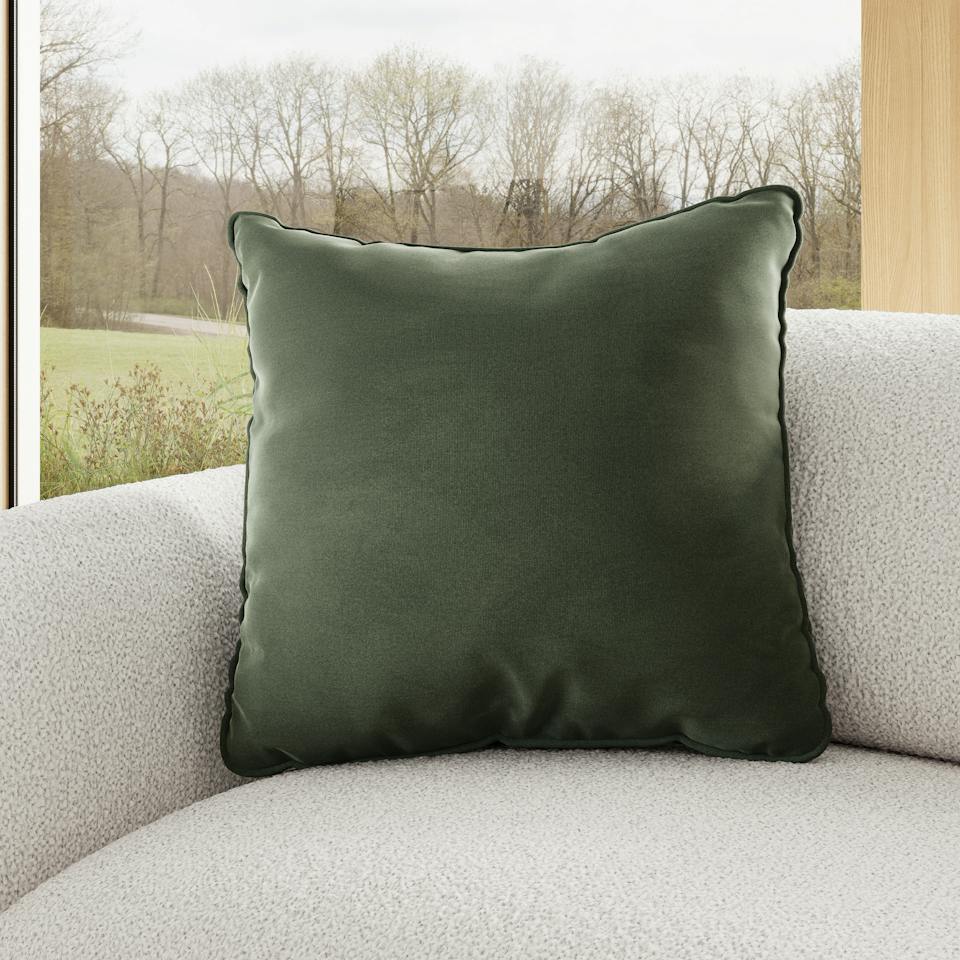 Lucca Velvet Pillow - Plush Pacific Green photo 1
