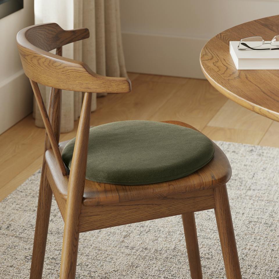 Wanda Round Seat Cushion - Felted Green photo 1