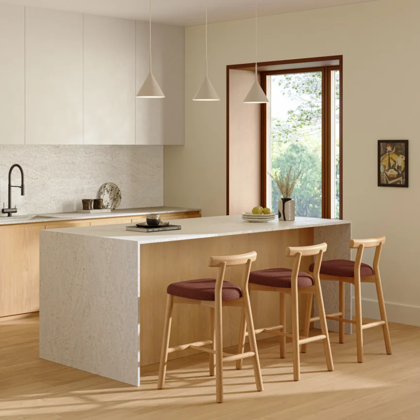 Ulka Counter Stool - White Oak and Ratine Oxide
