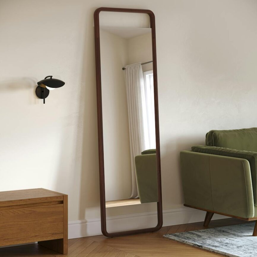 Mera Floor Mirror - Walnut photo 1