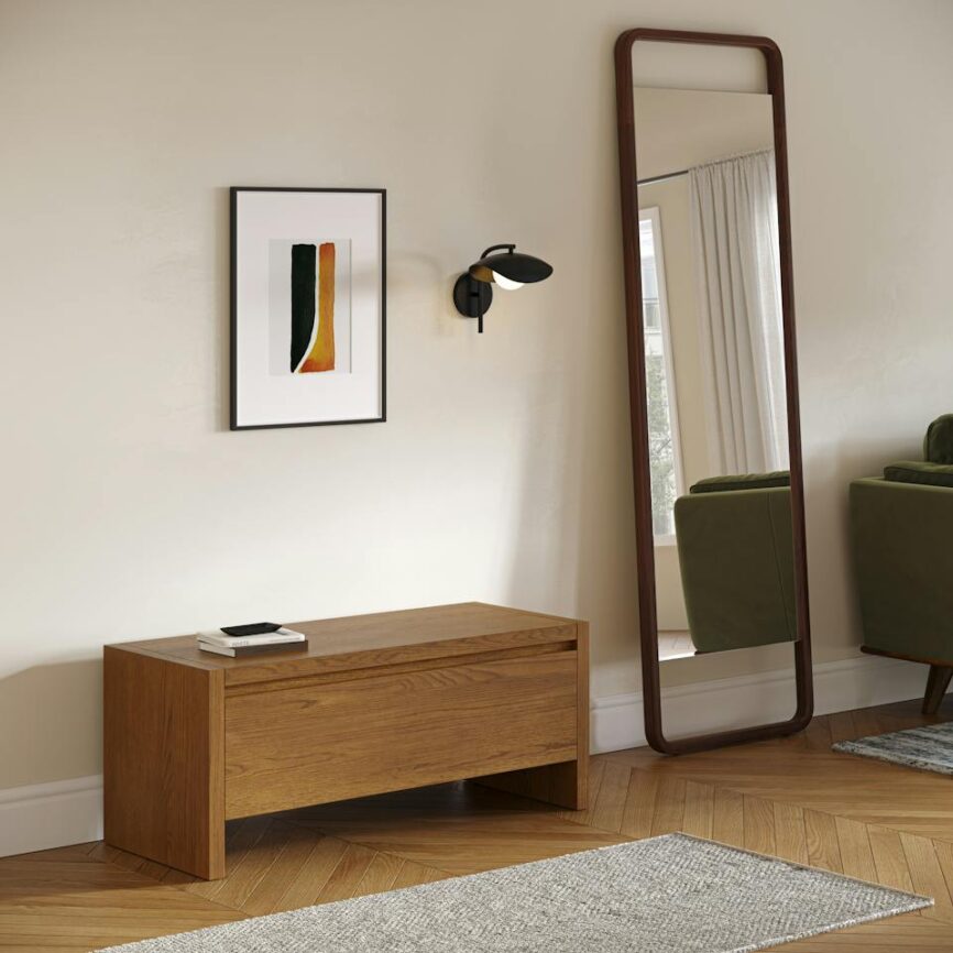 Mera Floor Mirror - Walnut photo 2